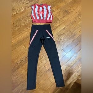 Adidas Red and Black Athletic Set
